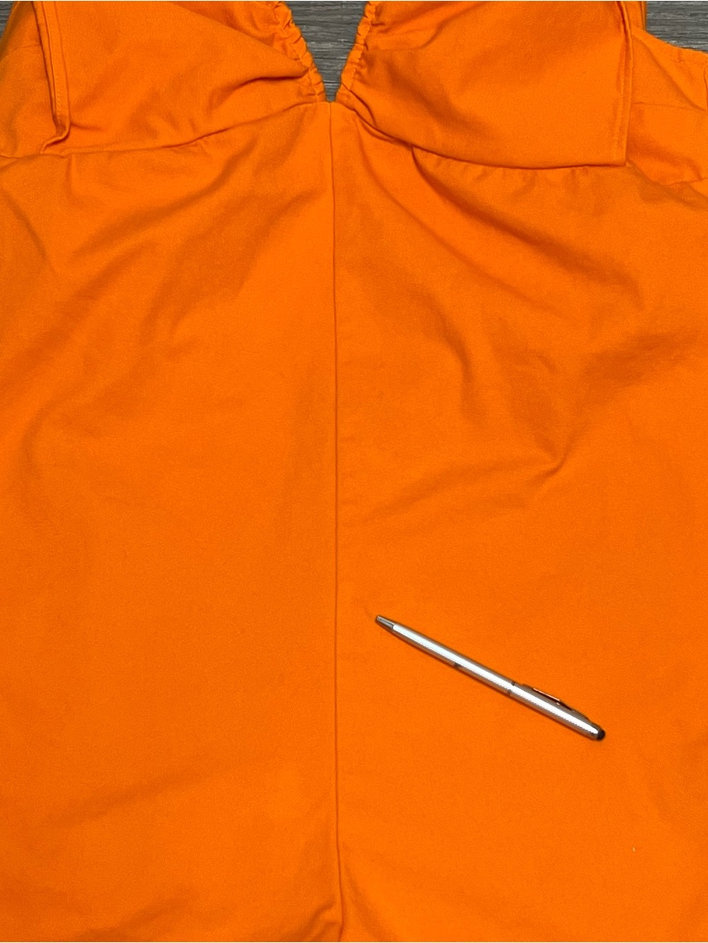 Day + Moon Orange Ruffle Sleeve Shorts Romper Womens Small Bright Orange pockets - Picture 12 of 12